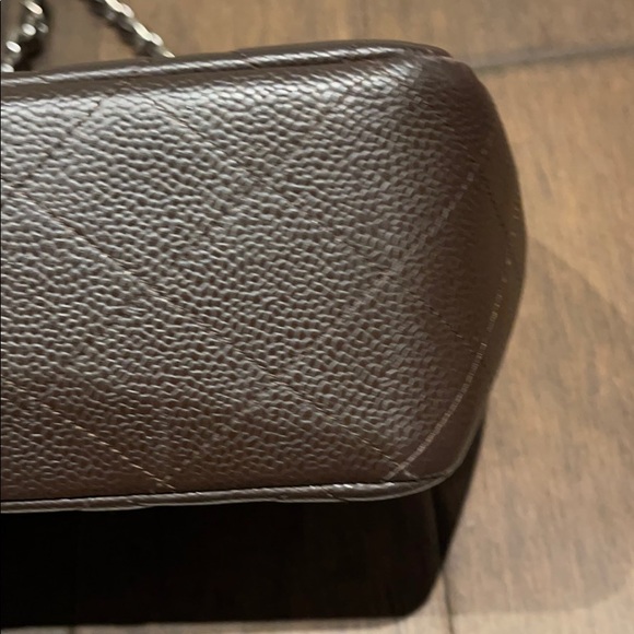 Chanel Caviar Jumbo flap brown bag 100% authentic - Picture 5 of 13
